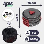 Acra C20 alumínium kempinggarnitúra 1-2 személyes