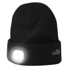 Cattara BLACK LED-es fejlámpa sapka USB-töltéssel