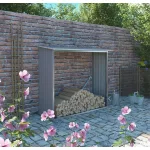 Tüzifa tároló G21 WOH 136 - 182 x 75 cm, szürke