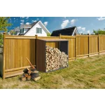 Tüzifa tároló G21 WOH 136 - 182 x 75 cm, barna