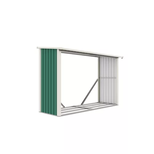 G21 WOH 335 tüzifa tároló - 242 x 89 cm, zöld