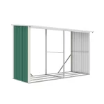 G21 WOH 682 tüzifa tároló - 302 x 119 cm, zöld