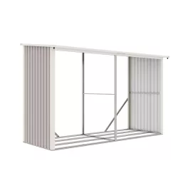G21 WOH 682 tüzifa tároló - 302 x 119 cm, szürke
