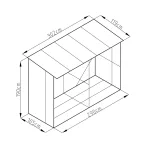 G21 WOH 682 tüzifa tároló - 302 x 119 cm, szürke