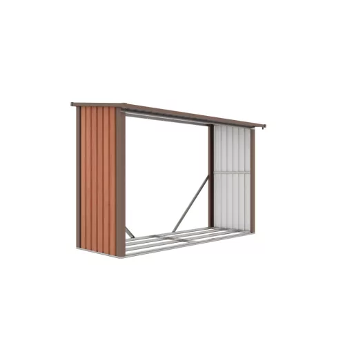 G21 WOH 335 tüzifa tároló - 242 x 89 cm, barna