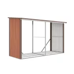 G21 WOH 682 tüzifa tároló - 302 x 119 cm, barna