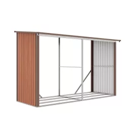 G21 WOH 682 tüzifa tároló - 302 x 119 cm, barna
