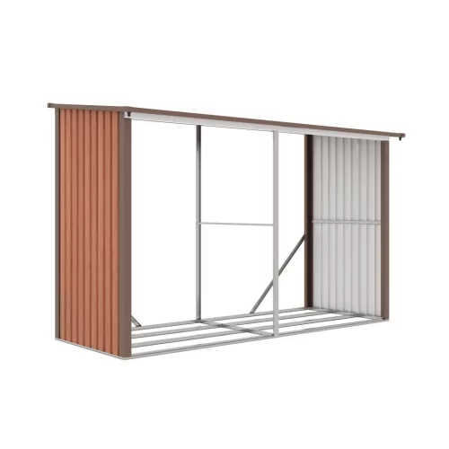 G21 WOH 682 tüzifa tároló - 302 x 119 cm, barna