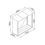 G21 WOH 136 - 182 x 75 cm tüzifa tároló, antracit