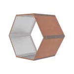 Tüzifa tároló G21 HEX 53 - 92 x 60 cm, barna