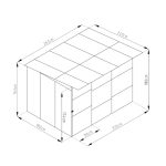 G21 KEN 572 kutyaketrec - 260 x 220 cm, szürke