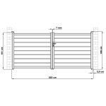 Kapu G21 Reno 350x158 cm kétszárnyú, antracit színű