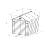 G21 Boston 670 kerti ház- 241 x 278 cm, műanyag, világosszürke