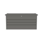 Kerti doboz G21 Denver 400 L, fémszürke