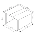 G21 robotfűnyíró garázs 88x62x98 cm, antracit színű