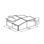 G21 GA12 - 100 x 120 x 40 cm kétrészes melegágy