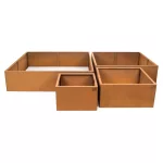 G21 Corten magaságyás, 70 × 32 × 70 cm