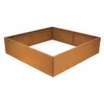 G21 Corten magaságyás, 132 × 32 × 132 cm.