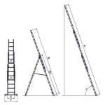 G21 háromrészes létra 5,1m, 3x8 létrafok