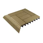 G21 Cumaru átvezető profil a WPC burkolócsempékhez, 38,5 x 7,5 cm sarok (jobb)