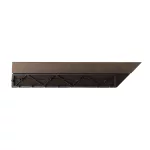G21 Indiai teak átvezető profil a WPC burkolócsempékhez, 38,5 x 7,5 cm sarok (jobb)