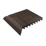 G21 Indiai teak átvezető profil a WPC burkolócsempékhez, 38,5 x 7,5 cm sarok (jobb)