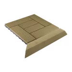 G21 Cumaru átvezető profil a WPC burkolócsempékhez, 38,5 x 7,5 cm sarok (bal)