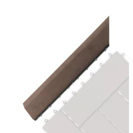   G21 Indiai teak átvezető profil a WPC burkolócsempékhez, 38,5 x 7,5 cm sarok (bal)