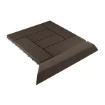 G21 Indiai teak átvezető profil a WPC burkolócsempékhez, 38,5 x 7,5 cm sarok (bal)