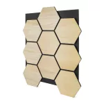 Akusztikus panel G21 81,5x66,5x2,1 cm méhsejt alakú, natúr tölgyfa
