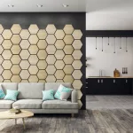 Akusztikus panel G21 81,5x66,5x2,1 cm méhsejt alakú, natúr tölgyfa