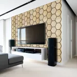 Akusztikus panel G21 81,5x66,5x2,1 cm méhsejt alakú, natúr tölgyfa