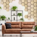 Akusztikus panel G21 81,5x66,5x2,1 cm méhsejt alakú, natúr tölgyfa