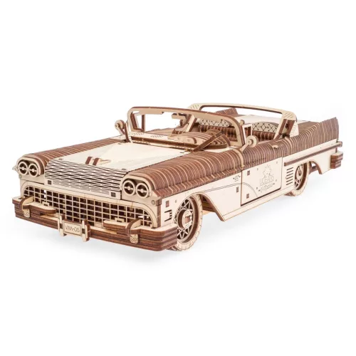 Ugears játék - 3D fa mechanikus kirakós VM-05 Autó (50's convertible)