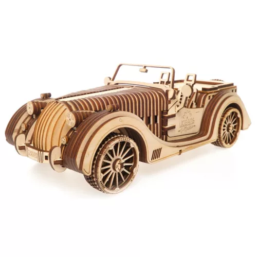Ugears játék - 3D fa mechanikus kirakós VM-01 Autó (roadster)