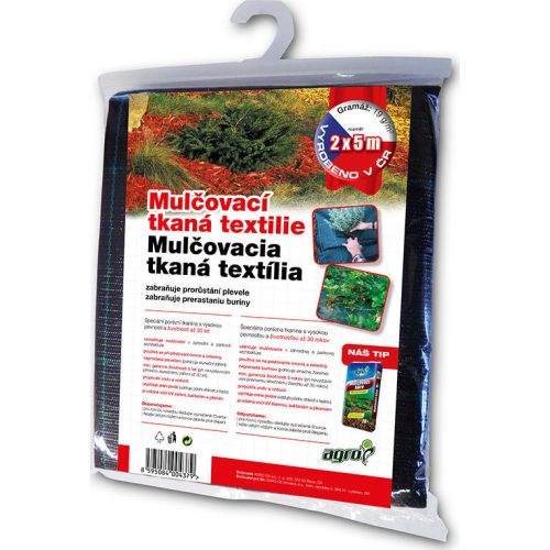 Agro mulcsozó szövet, szőtt 2 x 5 m, fekete