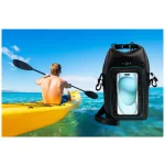 Csónaktáska FIXED Float Bag mobiltelefon zsebbel 3L, fekete