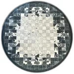 Ber. PORTE 2054 szürke 80 x 80 cm szőnyeg