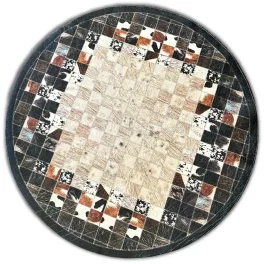 Ber. PORTE 2054 fekete barna 120 x 120 cm szőnyeg