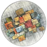 Ber. PORTE 2116 többszínű 120 x 120 cm szőnyeg