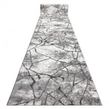   Modern COZY futó szőnyeg 8873 Cracks, repedt beton - Structural két szintű gyapjú sötétszürke 80 cm
