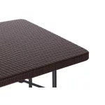 Rattan hatású összecsukható kerti asztal