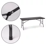 Rattan hatású összecsukható kerti asztal