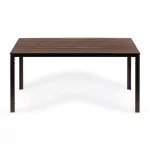 6 személyes kerti asztal 156x78 cm polywood barna
