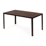 6 személyes kerti asztal 156x78 cm polywood barna