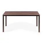 6 személyes kerti asztal 156x78 cm polywood barna