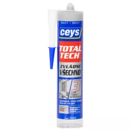   Ragasztó Ceys TOTAL TECH EXPRESS, 2 az 1-ben tömítő, szürke, 290 ml