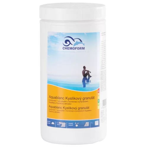 Medence aktív oxigén granulátum, Chemoform 0591, fehér, 1 kg, sokkoló és folyamatos kezeléshez, 1. komponens, aktivátorral együtt alkalmazandó