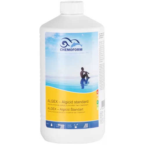 Medence algaölő szer, Chemoform Algicid Standard 0604, fehér, 1 l, klórmentes, csökkentett habzású, pH semleges