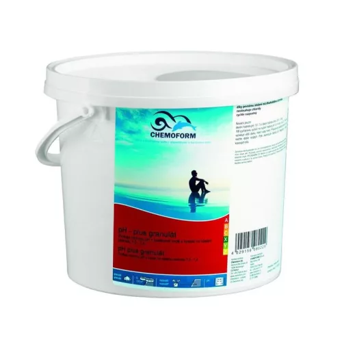 Medence pH emelő granulátum, Chemoform pH Plus, fehér, 3 kg, medencevíz pH-jának növelésére, gyorsan oldódó